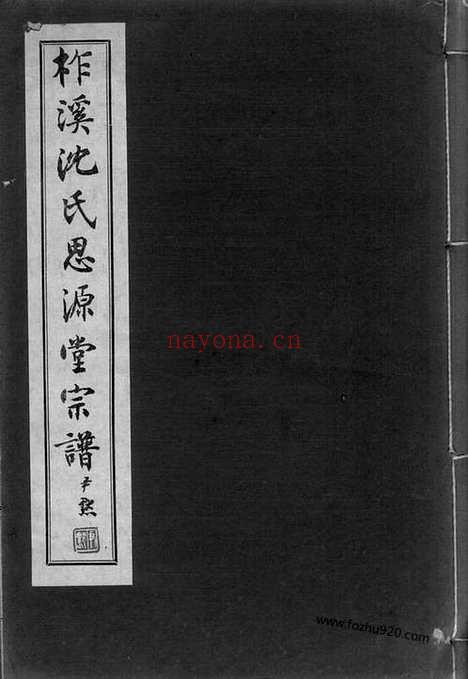 【柞溪沈氏思源堂宗谱】二卷（桐乡家谱）_N6825.pdf