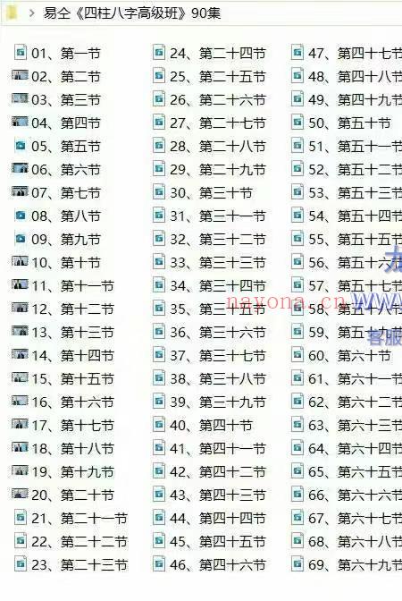 易仝 四柱八字高级班 90集