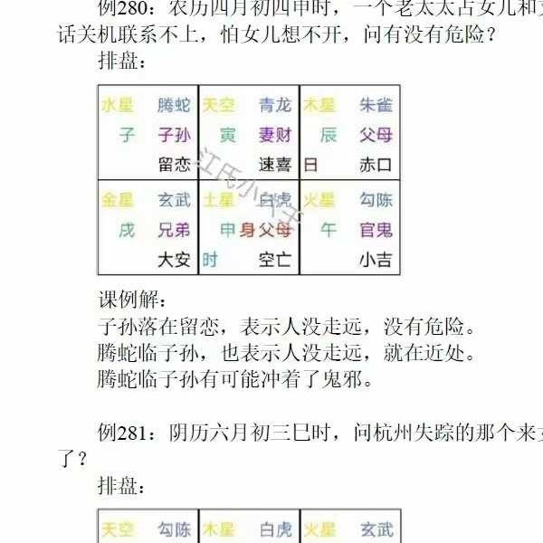 《江氏小六壬501个实例解析》186页