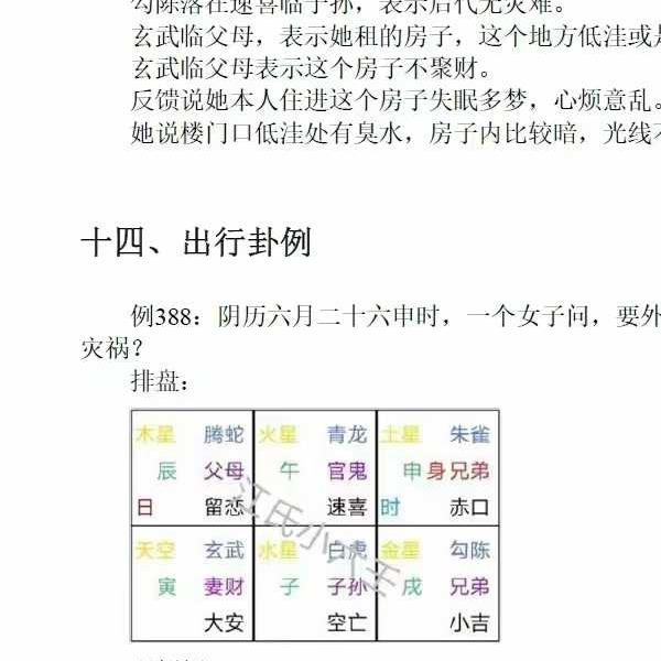 《江氏小六壬501个实例解析》186页