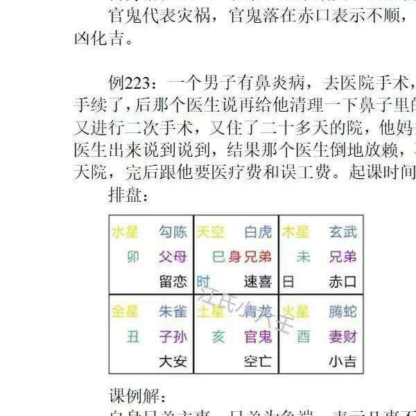 《江氏小六壬501个实例解析》186页