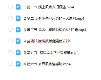 侯宗原《零基础居家风水7天训练营》6集视频