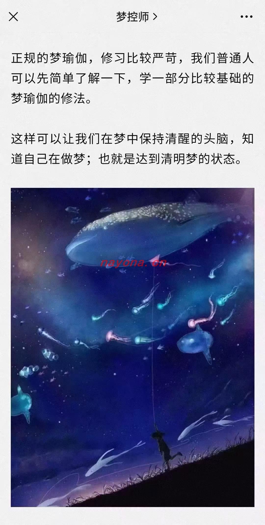 【梦控师课】睡梦瑜伽 梦控