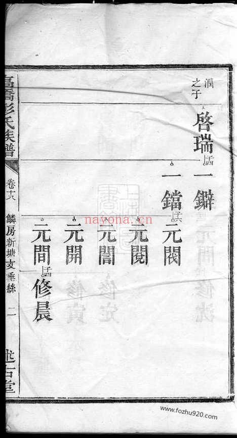 【中湘高桥彭氏六修族谱】（湘潭家谱）_N0815.pdf