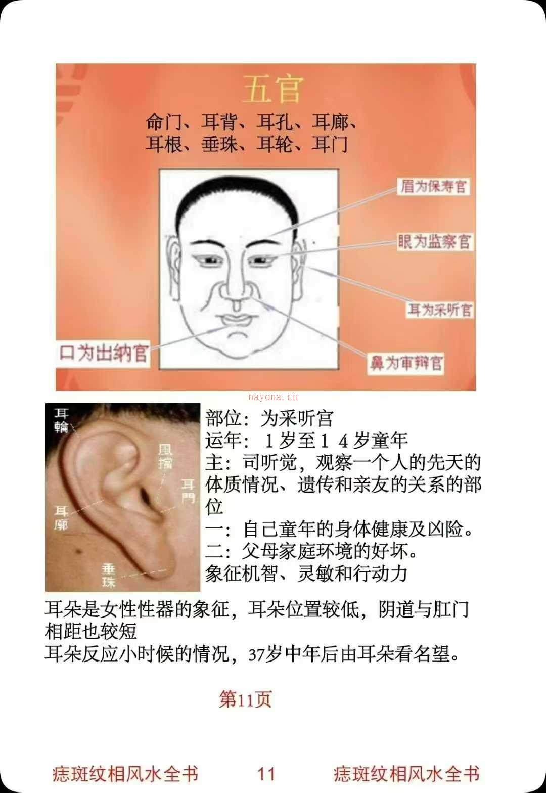 《痣斑纹相风水全书》510页