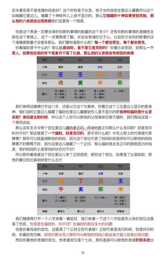 九龙道长《详细版八字必备课程笔记》彩色高清196页.pdf电子版