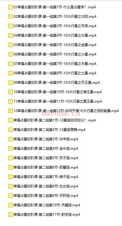 李妍（理想国的女巫）现代幸福占星学课堂 初阶+中阶 视频课程121集