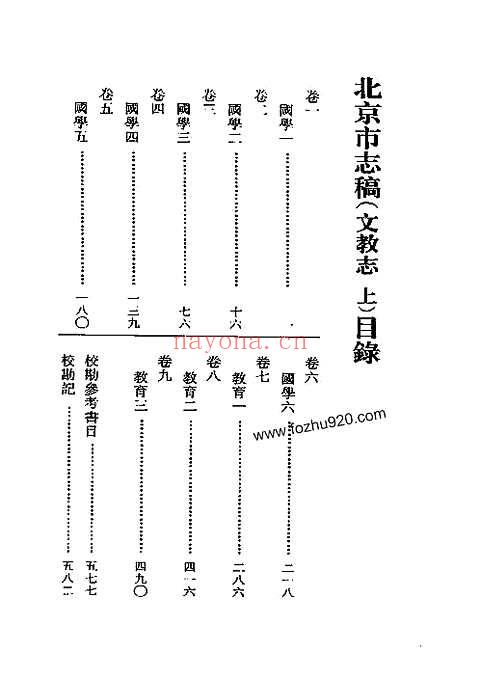 北平市志稿（四）_文教志(上)