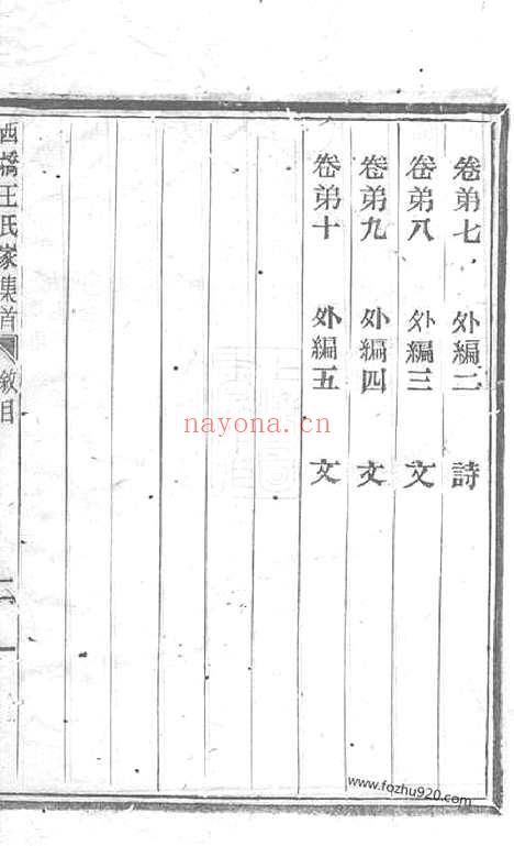 【西桥王氏家集】十卷（黄岩家谱）_N1679.pdf