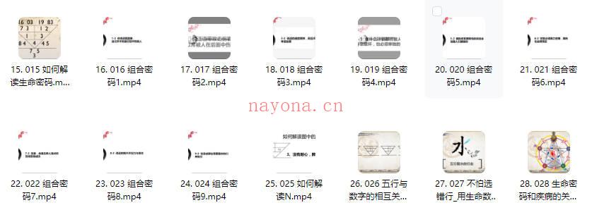无为子《天算神奇点生命数字密码》视频课程28集