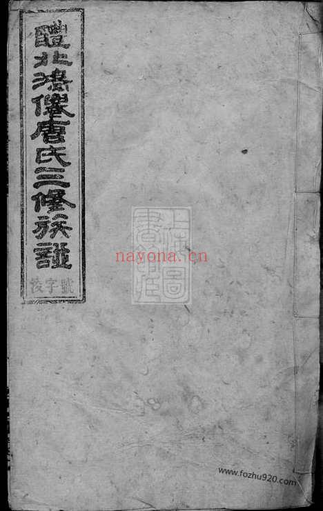 【醴北鸿仙唐氏三修族谱】（醴陵家谱）_N2100.pdf