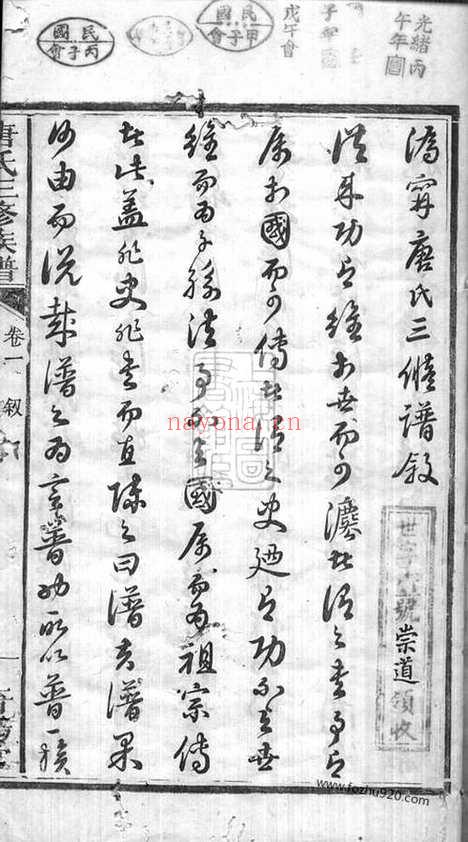 【唐氏三修族谱】（宁乡家谱）_N2087.pdf