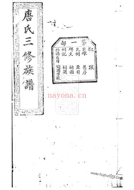 【唐氏三修族谱】（宁乡家谱）_N2087.pdf