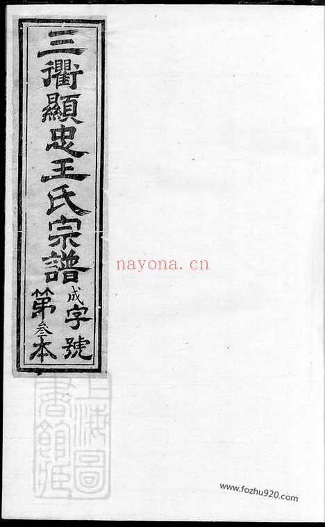 【三衢瑯琊王氏宗谱】（衢州家谱）_N1853.pdf