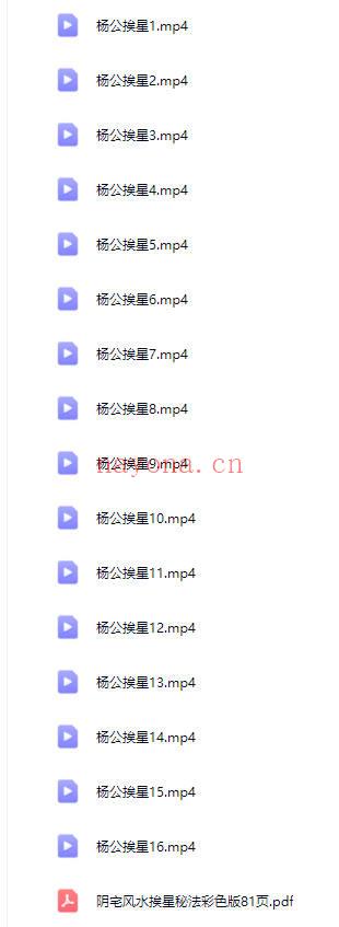 《阴宅风水挨星秘诀》视频课程16集+教材