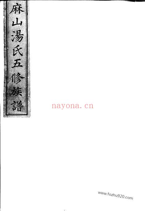 【麻山汤氏族谱】不分卷（宁乡家谱）_N1299.pdf