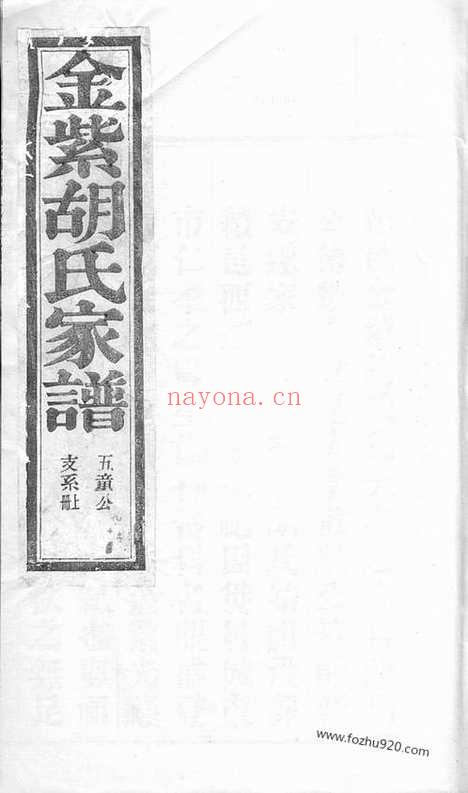 【绩溪金紫胡氏家谱】二十八卷_首三卷_末二卷_N7579.pdf