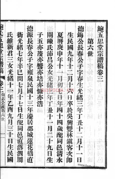 【鲍氏五思堂宗谱】稿】（会稽家谱）_N3874.pdf