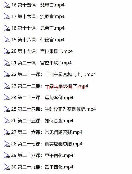 旺旺《中州派紫微斗数课程》视频43集