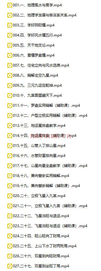 黑扇子《阳宅风水专业班》视频课程52集