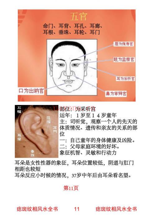 秘传《痣斑纹相风水全书》510页.PDF电子版