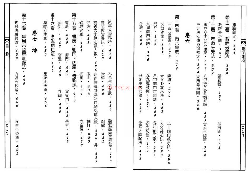 餐霞道人 姚廷銮《阳宅集成-看宅十八法》316页.PDF电子版