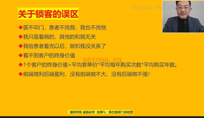 陈立国【诊所养生店，37堂营销管理实战课】（2024新版视频课）