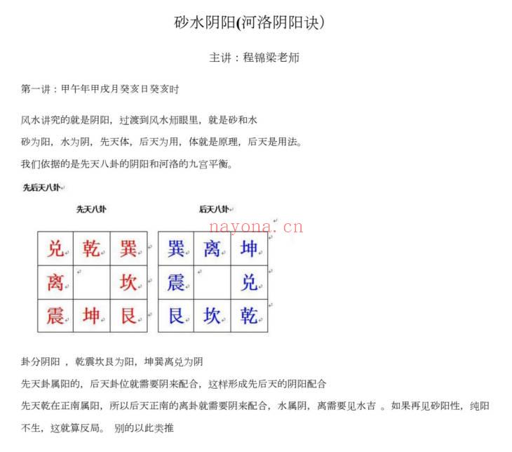 高栓祥派系程锦梁《砂水阴阳(河洛阴阳诀）》257页.PDF电子版