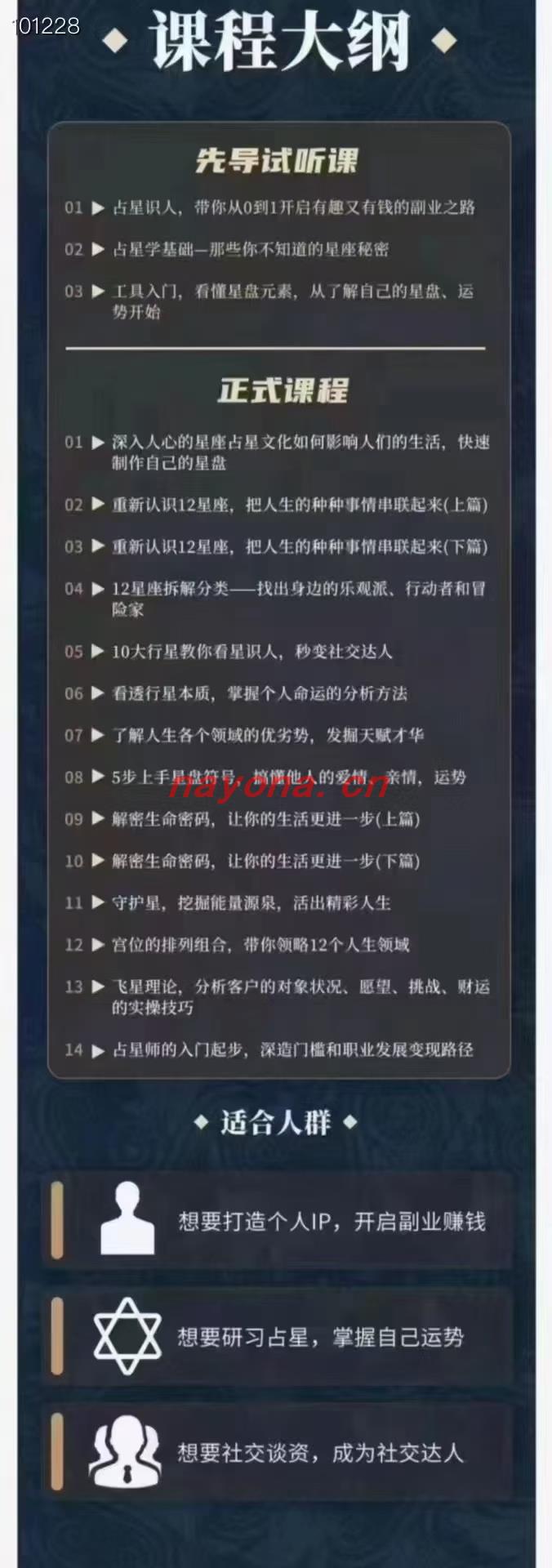 【占星课】Saya占星 初‬中高阶课程