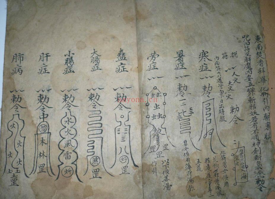 祝由治百病神符 手抄本古籍