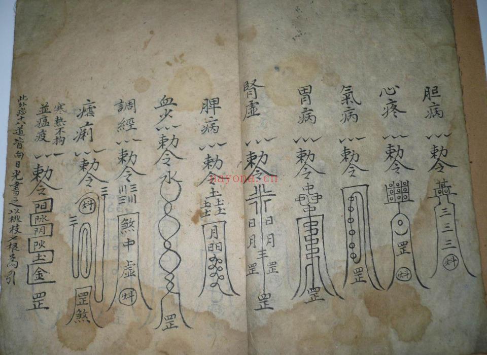 祝由治百病神符 手抄本古籍