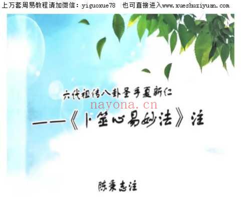 夏新仁卜筮心易妙法237页Y插图