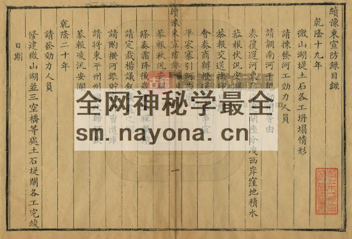 河南省《乾隆豫东宣防录》八卷 白钟山撰 PDF高清电子版影印本下载插图1