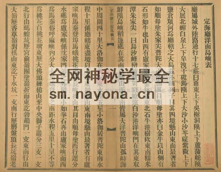 浙江省舟山市光绪《定海厅洋面岛屿表》一卷 钱增勋纂 PDF电子版地方志下载插图1