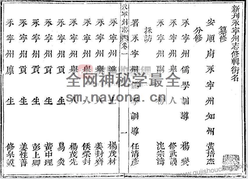 贵州省安顺市关岭县《道光永宁州志》二十二卷 清 黄培杰纂修PDF高清电子版影印本下载插图1