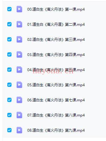 道白生《离火丹法脉 》丹道入门秘课 9集视频