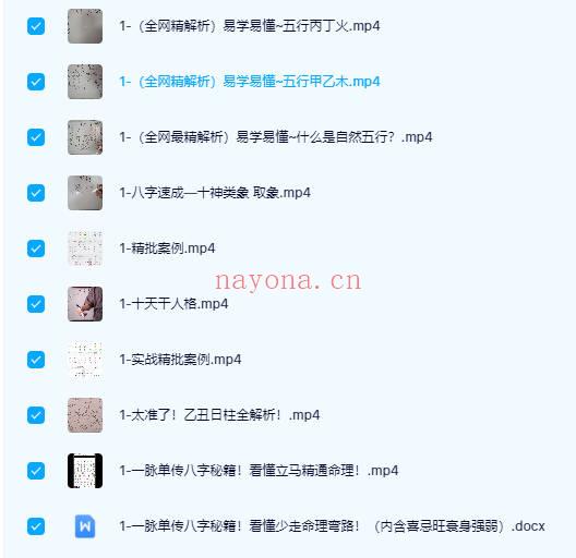 【衍学盲派】文档+音频课+视频课程