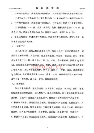 一种治疗宫颈炎-阴道炎的中药凝胶剂及其制备方法.pdf
