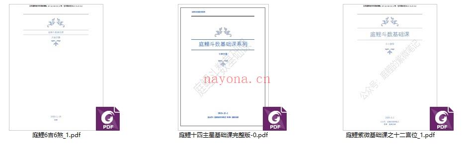 25年庭鲤紫微基础课之十二宫位、十四主星基础课完整版、6吉6煞紫薇课件合集3本Y插图