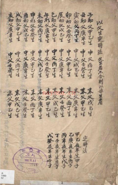 春冈藏本《秘传紫微》152页.PDF电子版