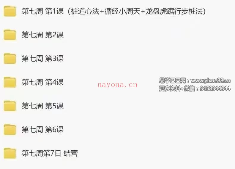 【桩功好课】桩道天周天高功班 七周49天练跟‬好课 全167讲频视‬课