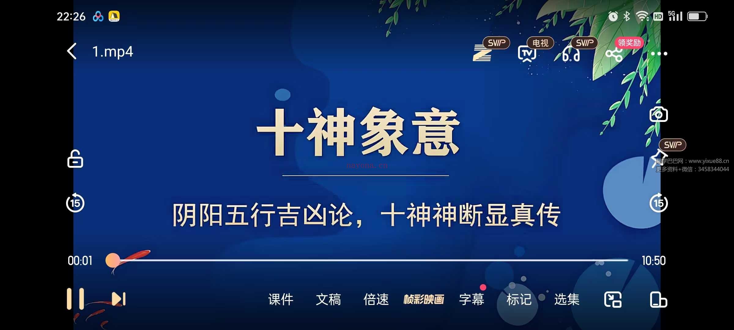 夏光明弟子 德芸《十神象义详解》6集视频约1.5小时