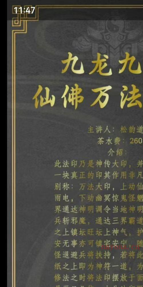 松韵道人九龙九虎