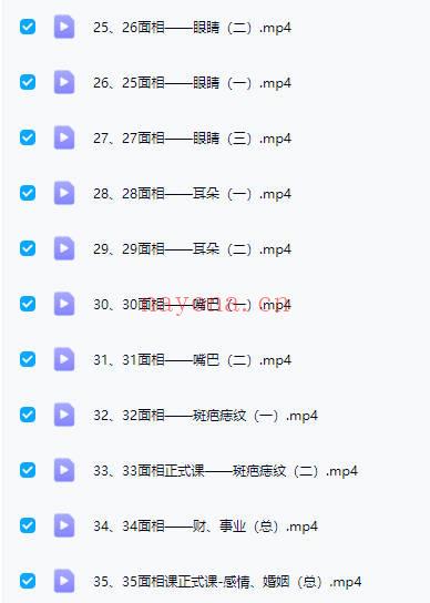 赵壹一【高级面相识人术课程】35集视频