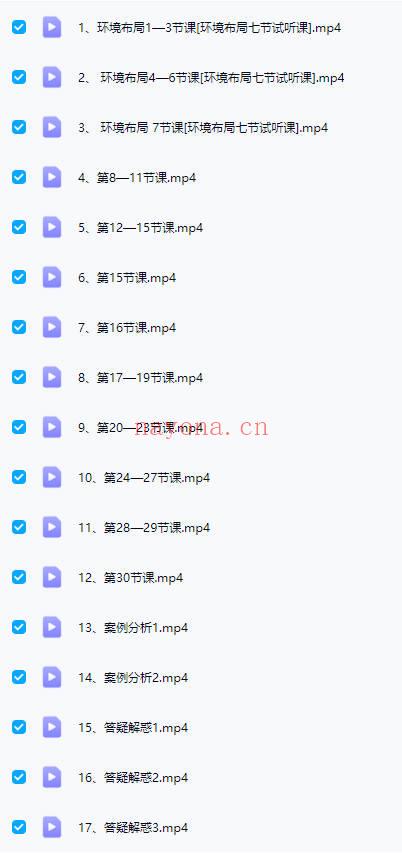 一圣老师【吕氏环境布局高级班】共30节课