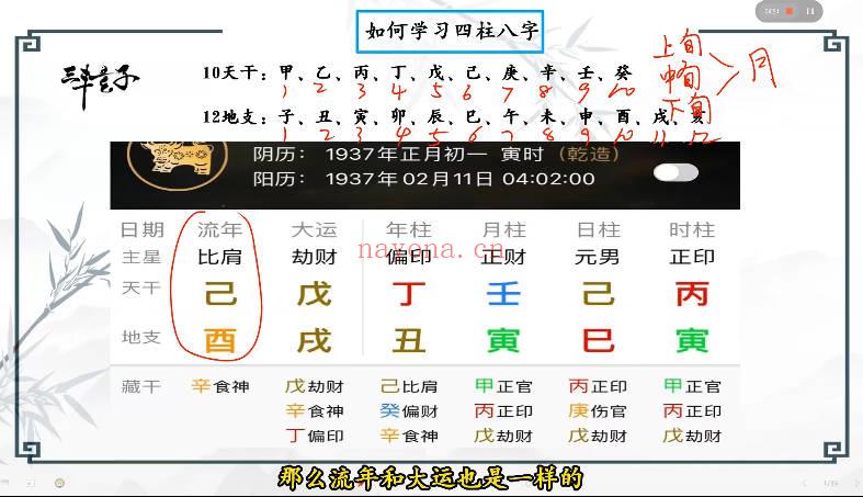 三丰玄子【传统子平格局法中级课程】视频76集