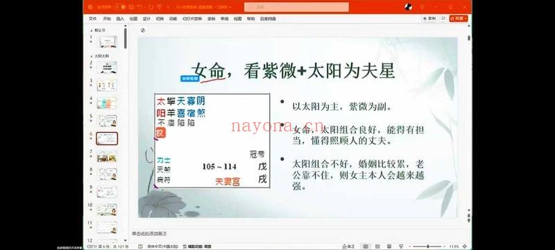 依婷【2025年紫微斗数系统班】视频教学12集