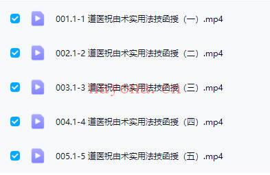 皓月【祝由术实用法技函授】视频课5集