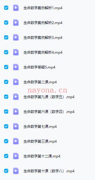 吴雨芯【生命数字全息命理师课】视频23集
