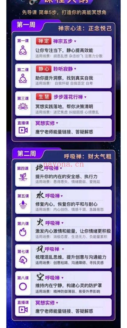詹唐宁【21天呼吸觉禅冥想系统班】视频30集